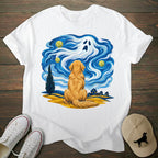 Ghost Starry Night Golden Retriever T-shirt