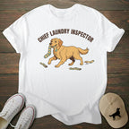 Laundry Inspector Golden Retriever T-shirt