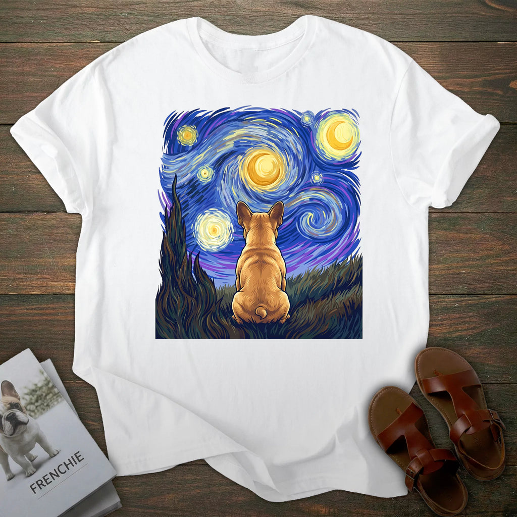 Starry Night French Bulldog T-shirt