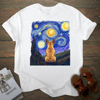 Starry Night French Bulldog T-shirt