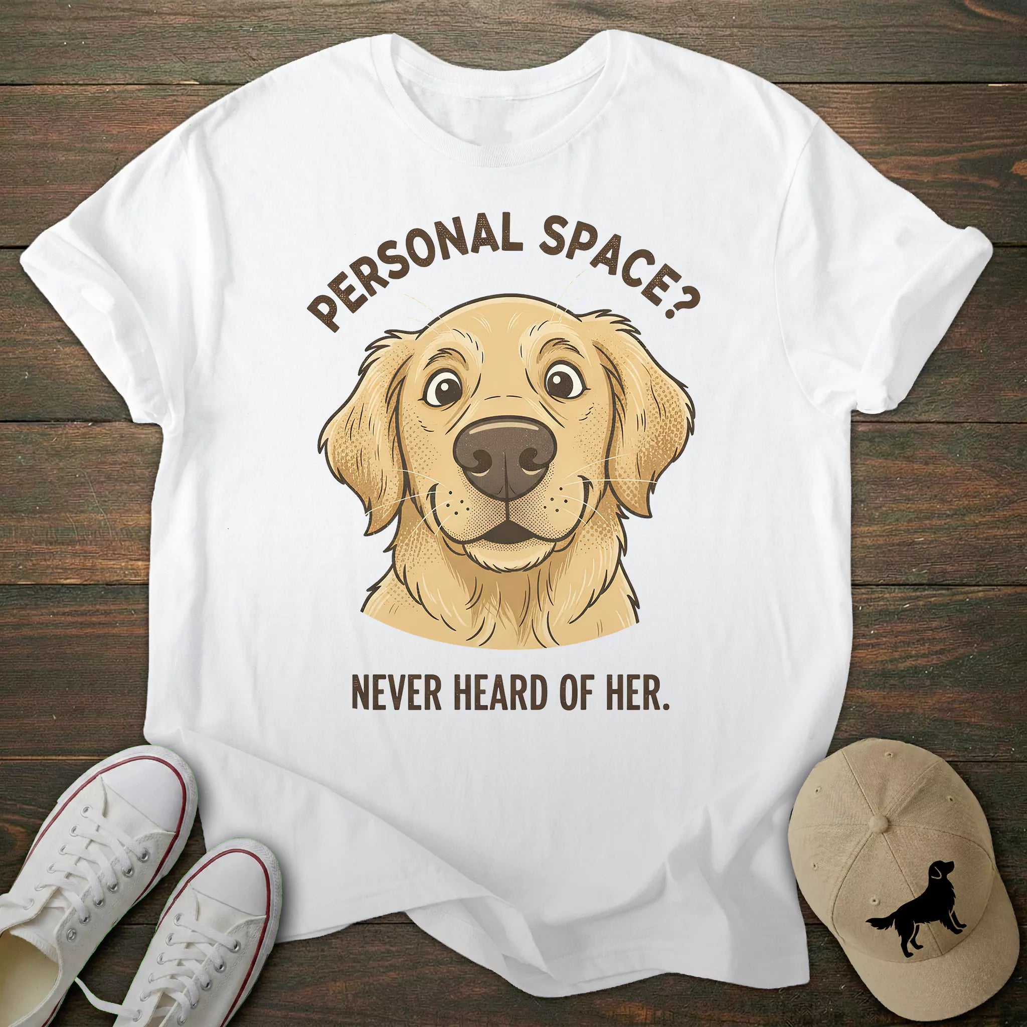 Personal Space Golden Retriever T-shirt
