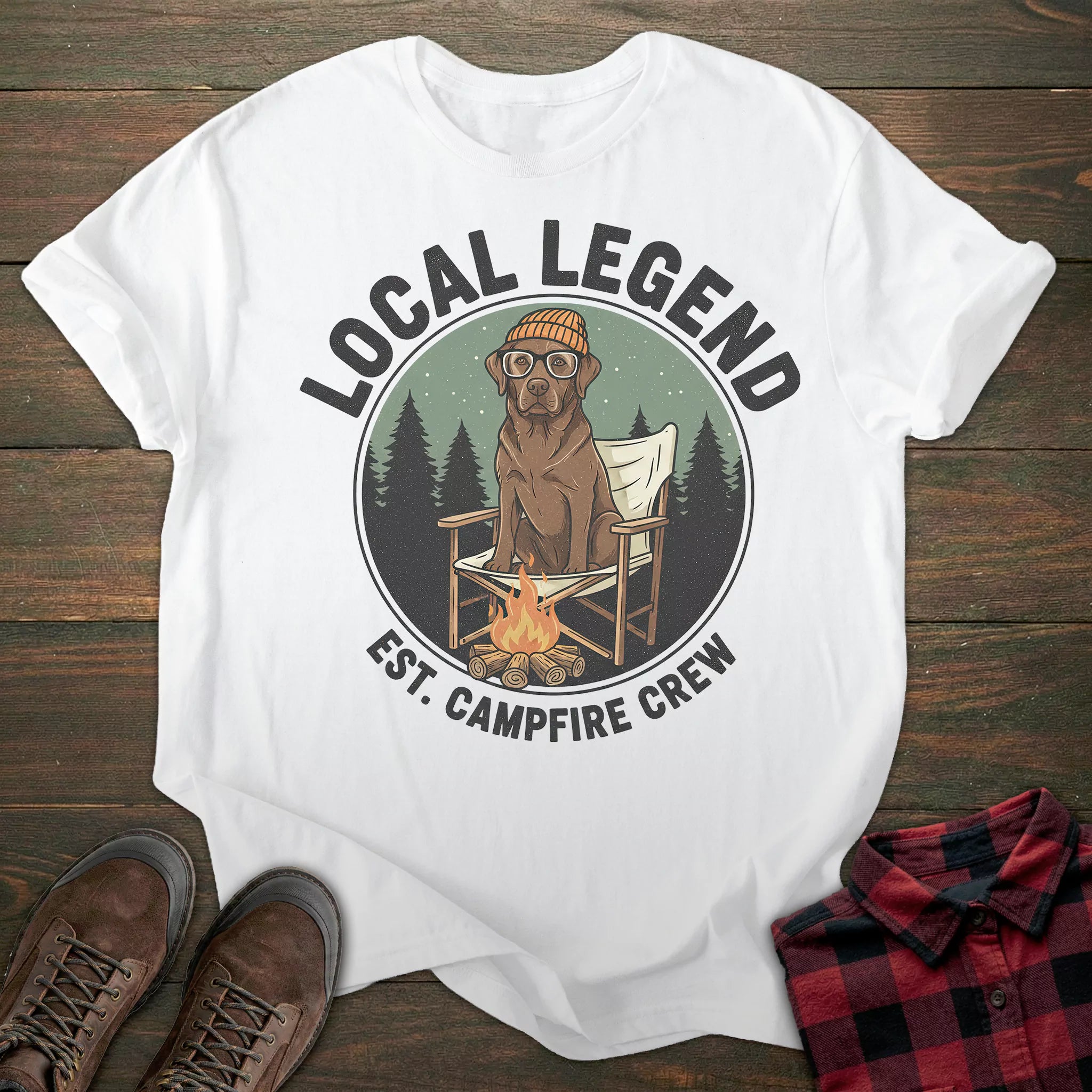 Campfire Chocolate Labrador T-shirt
