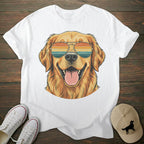 Retro Sunglasses Golden Retriever T-shirt
