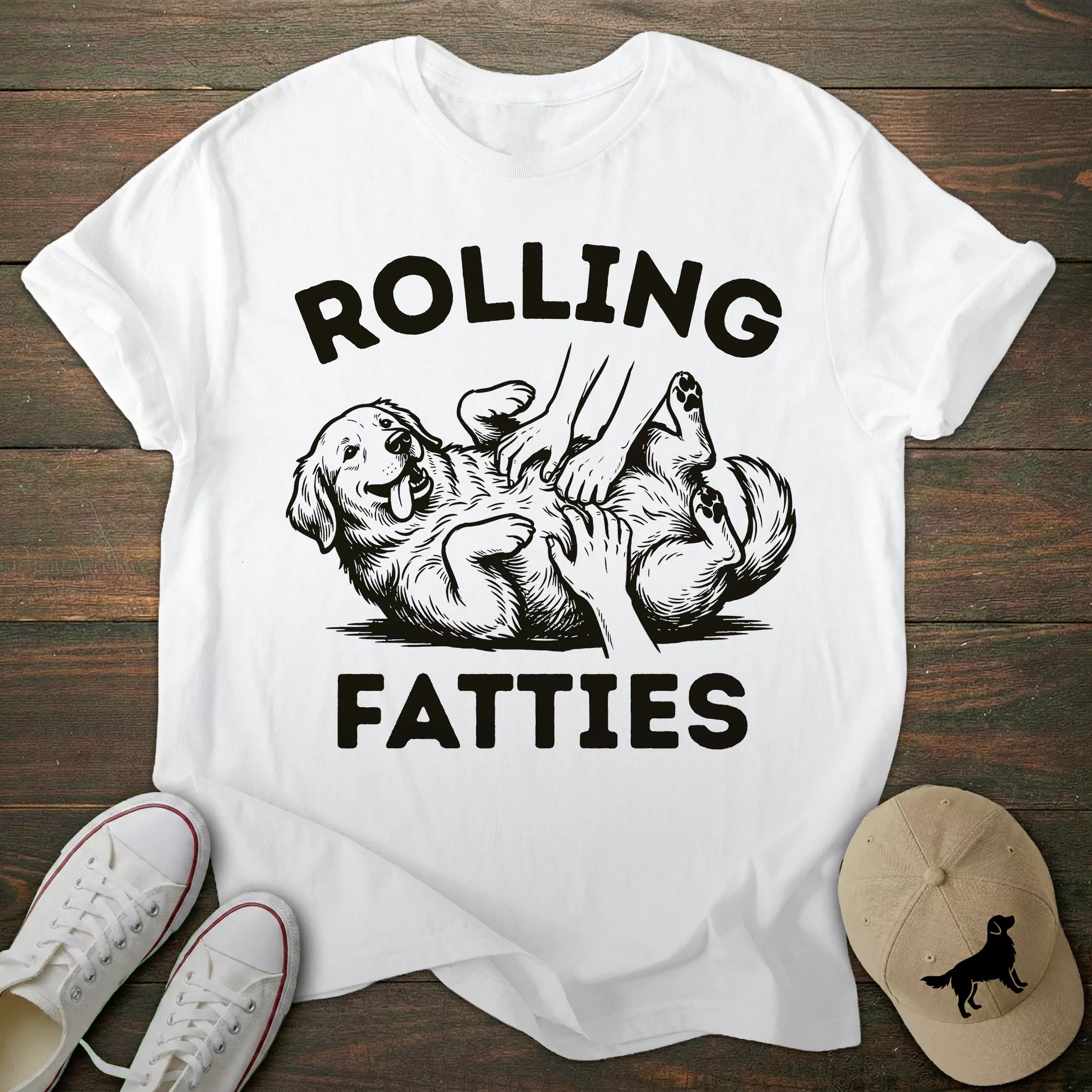 Rolling Fatties Golden Retriever T-shirt
