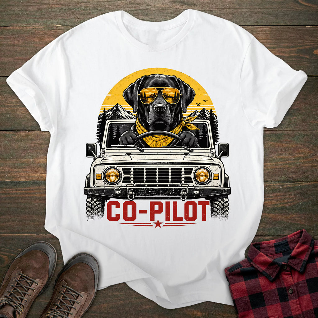 Co-Pilot Black Labrador T-shirt