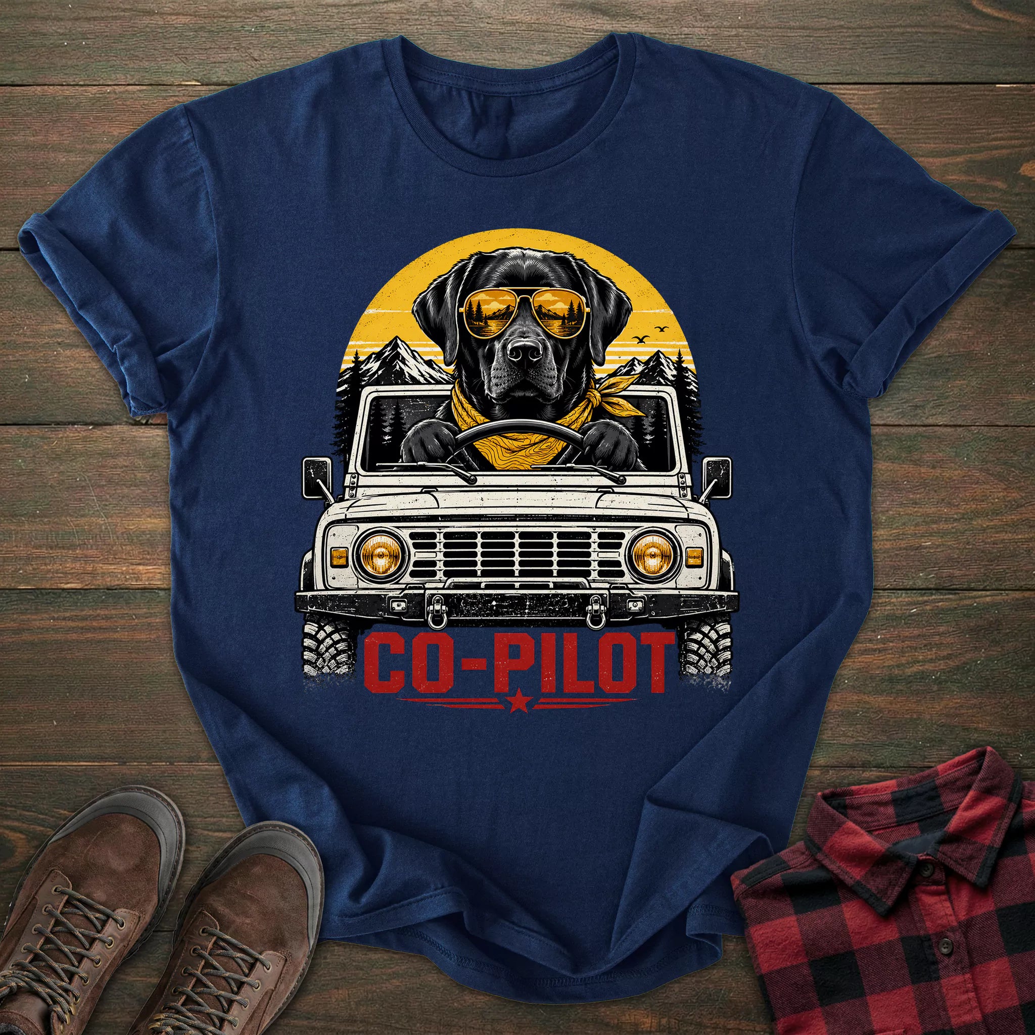 Co-Pilot Black Labrador T-shirt