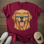 Retro Sunglasses Golden Retriever T-shirt
