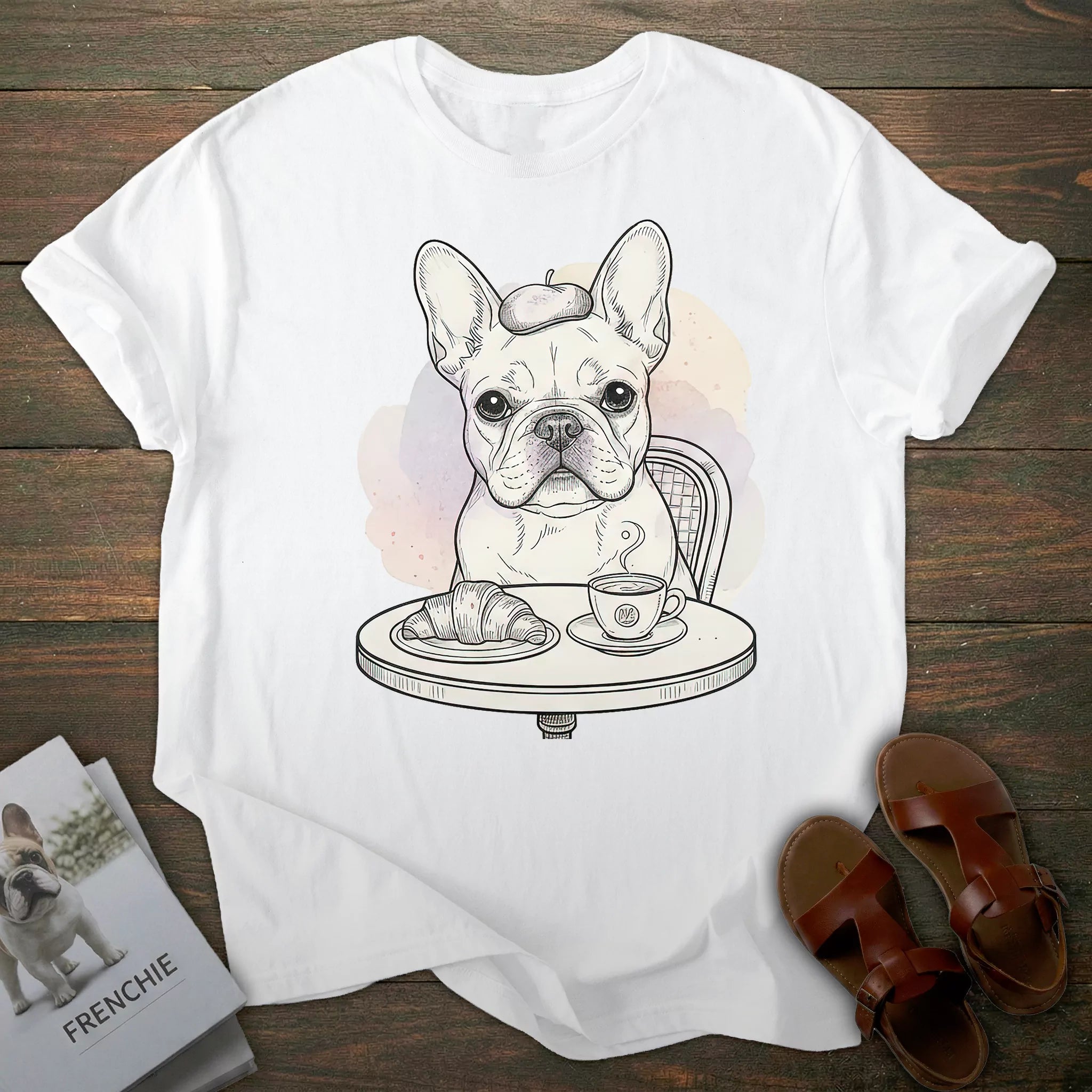 Coffee French Bulldog T-shirt